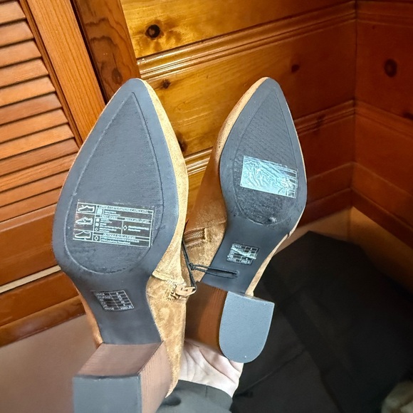 Tan Suede Ankle Boots - Picture 4 of 5